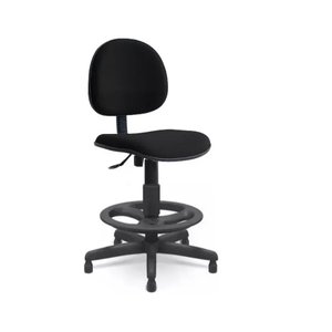 Cadeira Caixa Check Out Executiva para Portaria, Recepção, Checkout Tecido Preto