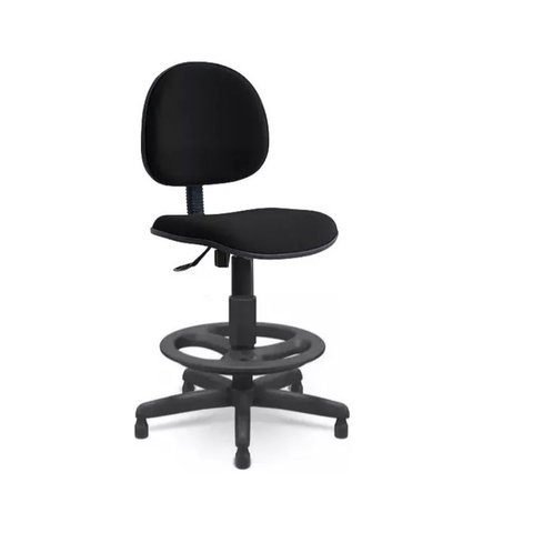 Cadeira Caixa Check Out Executiva para Portaria, Recepção, Checkout Tecido Preto