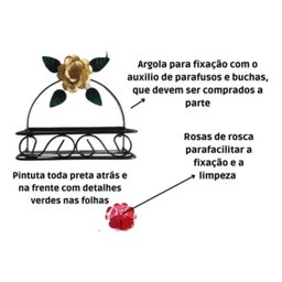 Porta Shampoo Rústico em Ferro Várias Cores:bege - 3
