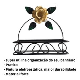 Porta Shampoo Rústico em Ferro Várias Cores:bege - 4