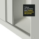 Ver mais imagens de Guarda Roupa Casal 100% Mdf Madesa Eros 3 Portas de Correr com Espelho com Pés - Branco/rustic