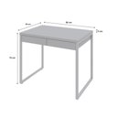 Ver mais imagens de Mesa Kuadra Office 90x60x75cm com 2 Gavetas Carvalho Dark Est.preta