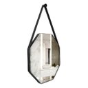 Ver imagem 2 de Espelho Adnet Decorativo Octogonal 40cm com Alça Preto