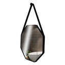 Ver imagem 3 de Espelho Adnet Decorativo Octogonal 40cm com Alça Preto