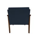 Ver imagem 4 de Poltrona Decorativa Luxo Veneza Linho Azul Marinho
