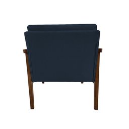 Poltrona Decorativa Luxo Veneza Linho Azul Marinho - 4 Poltrona Decorativa Luxo Veneza Linho Azul Marinho - 4