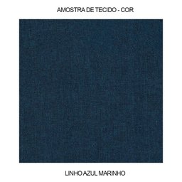 Poltrona Decorativa Luxo Veneza Linho Azul Marinho - 5 Poltrona Decorativa Luxo Veneza Linho Azul Marinho - 5