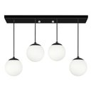 Ver imagem 4 de Pendente Retangular Quadruplo Preto Orby Bolinha Vidro