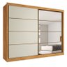 Guarda Roupa Casal com Espelho 2 Portas 6 Gavetas - Sevilha-peroba/off White - Made Marcs - 2