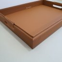 Ver imagem 2 de Bandeja em Mdf e Couro Terracota Helsinque 45 X 31 X 6 Cm