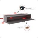 Ver imagem 6 de Rack Suspenso Home Classic Estante Tv 32 Polegadas 1 Porta Puxador Concha Quarto Sala Recepção Retrô