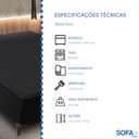 Ver imagem 4 de Cama Box Baú Casal 138x188x42 Califórnia Preto Sofá Casa