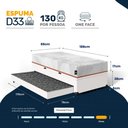 Ver imagem 3 de Bicama Box Baú com Colchão Ortopédico de Espuma D33 a Vácuo Sonno Full - Lucas Home - Solteiro