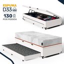 Ver imagem 2 de Bicama Box Baú com Colchão Ortopédico de Espuma D33 a Vácuo Sonno Full - Lucas Home - Solteiro