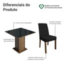Ver imagem 6 de Conjunto Sala de Jantar Mesa Tampo de Vidro 4 Cadeiras Rustic/Preto Oxford Evelin Madesa Rustic/