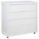 Ver imagem 3 de Berço Americano e Cômoda Gaveteiro Infantil Tutto New Branco Acetinado - Matic