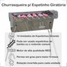 Churrasqueira Portatil para Espetinho com Grill Giratorio Toda em Aço Motor Weg Loja de Churrasqueir - 4