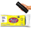 Ver imagem 1 de Saco para Lixo Preto Reciclado Resistente Reforçado 50 Litros 63cm x 80cm Pacote com 20 Unidades | e