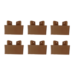 Kit com 6 Pés Armários Multiuso Guarda Roupas Roman Marrom - 1