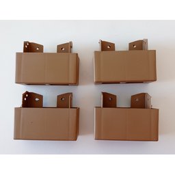 Kit com 6 Pés Armários Multiuso Guarda Roupas Roman Marrom - 6