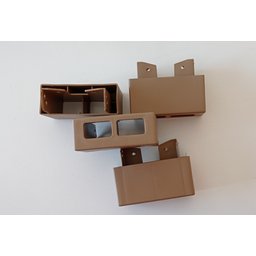 Kit com 6 Pés Armários Multiuso Guarda Roupas Roman Marrom - 5