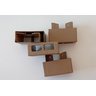 Kit com 6 Pés Armários Multiuso Guarda Roupas Roman Marrom - 5