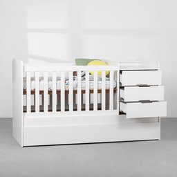 Berço 4 em 1 Zapa – Branco Fosco - 2