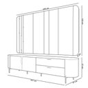 Ver imagem 4 de Rack para Sala com Painel para TV 75 pol Dion D05 Cedro - Lyam Decor