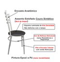 Ver imagem 7 de Conjunto 2 Cadeiras Jantar de Metal Preto e Assento Estofado Vermelho