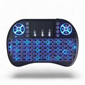 Mini Teclado sem Fio Rgb Wireless Iluminado com Touch para Pc Android Tv e Vídeo Game