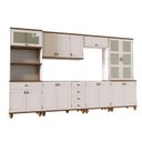 Ver imagem 2 de Cozinha Completa Modulada 6 Peças em MDF Joy Branco/Off White/Nogueira