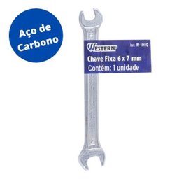 Chave Fixa em Aço de Carbono 6x7mm Western W-1000 - 2
