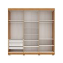 Ver imagem 4 de Guarda-Roupa Casal 6 Portas 3 Gavetas 100% MDF Florença Off White/Cerejeira/Nevaska
