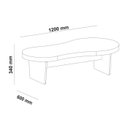 Ver imagem 3 de Mesa de Centro para Sala 120 Cm 4733 Carvalho Arly