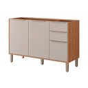 Ver imagem 1 de Gabinete de Cozinha Modulado Balcão Divina C/ 3 Portas e 2 Gavetas S/tampo 120cm Freijo/off White