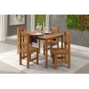 Ver imagem 1 de Conjunto Mesa de Madeira 1,10 com 4 Cadeiras Brasil - Chocolate