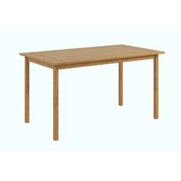 Conjunto Brasil Mesa de Madeira 1,00 com 6 Cadeiras  - Caramelo - 2