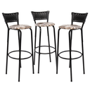 Ver imagem 1 de Kit 3 Cadeiras Alta 80cm para Balcão Ilha Bancada Área Gourmet Bar Piscina Banqueta Itagold