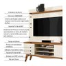 Hack TV Lis com Painel Suspenso Win New Off White/Coral:Canela - 2