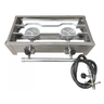 Fogão Fogareiro Inox Duas Bocas Camping Caminhão Portatilgás - 2