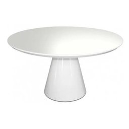 Mesa de Jantar Redonda Tampo De0,90 em Cone Off Witte - 1