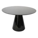 Ver imagem 1 de Mesa de Jantar Cone Redonda Preta com Vidro 0,90