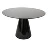 Mesa de Jantar Cone Redonda Preta com Vidro 0,90 - 1