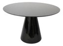 Ver imagem 1 de Mesa de Jantar Cone Redonda Preta com Vidro 0,90