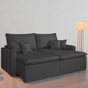 Ver imagem 2 de Sofa Retratil Boston 180cm Kc Rei de Casa Veludo Cinza