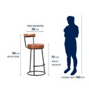 Ver imagem 3 de Conjunto 2 Banquetas Alta com Encosto para Cozinha Miami