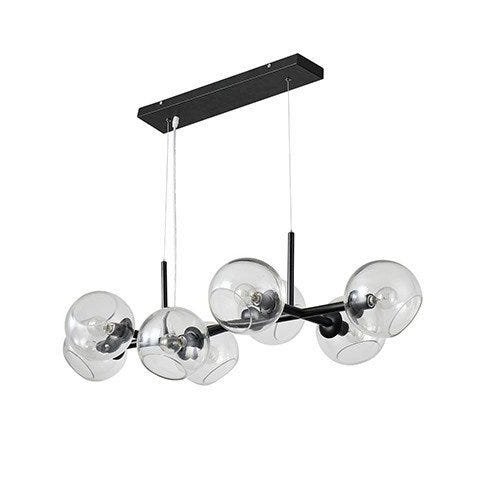 Lustre Pendente Jabuticaba Lite 20cm 8xe14 Nordecor Preto