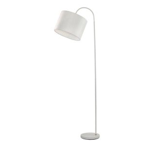 Luminária de Piso Verona Haste Branca Cúpula Branca G20