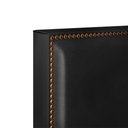 Ver imagem 6 de Cabeceira Cama Box Solteiro Com Tachas 100 cm Vicenza L02 Couríssimo Preto - Lyam Decor