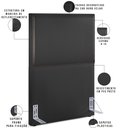 Ver imagem 4 de Cabeceira Cama Box Solteiro Com Tachas 100 cm Vicenza L02 Couríssimo Preto - Lyam Decor